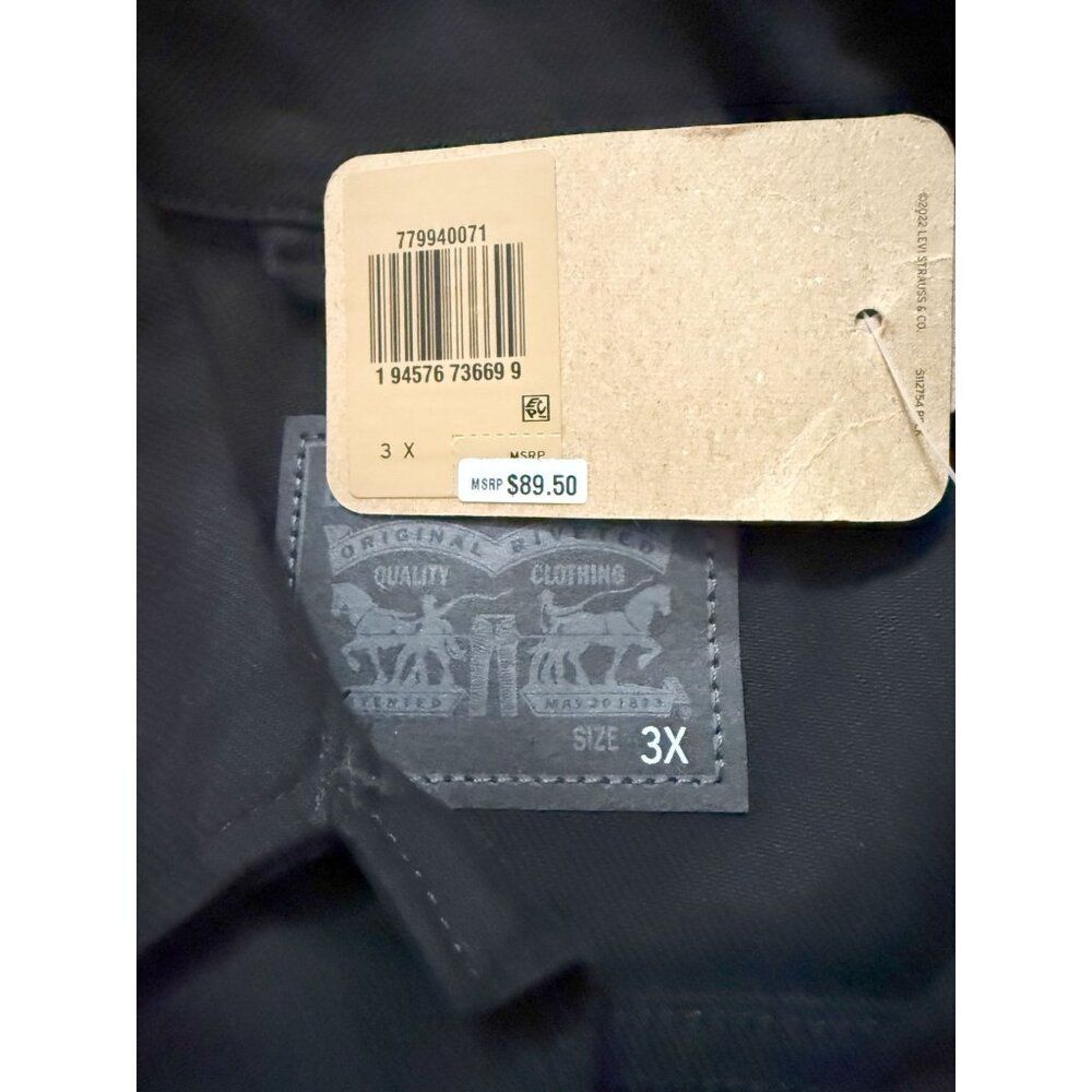 Levi's NWT Sz 3X Black Plus Trucker Denim Jean Jacket - Picture 5 of 12